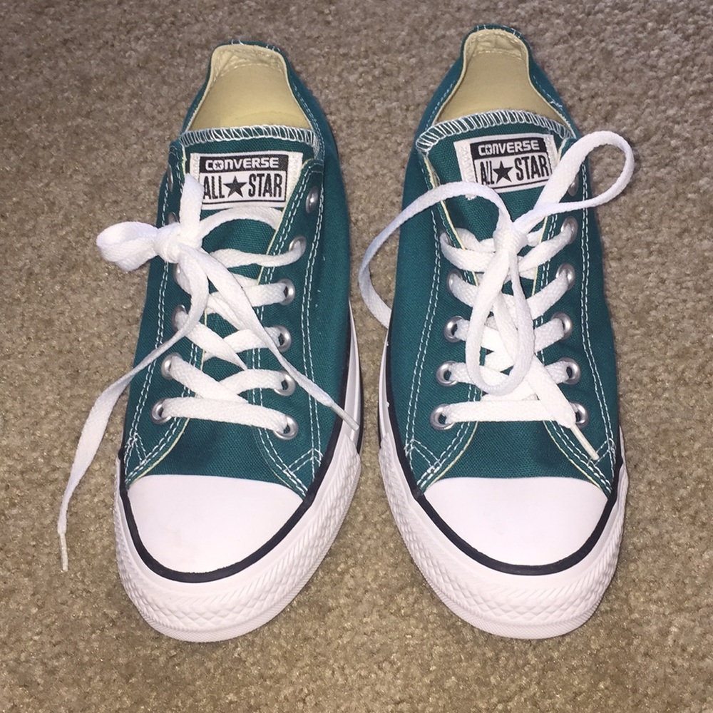 Green Converse worn once